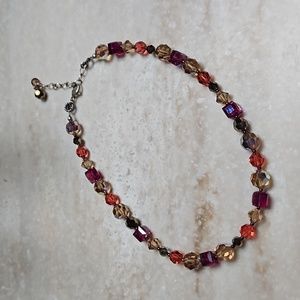 😍Emily Ray 925 Silver Swarovski Beaded Necklace😍NWOT